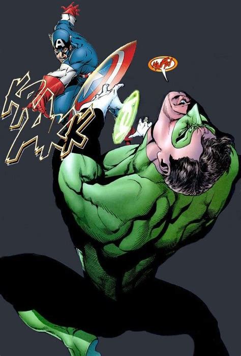 Captain America Vs Green Lantern Marvel Comics Dc Comics Vs Marvel