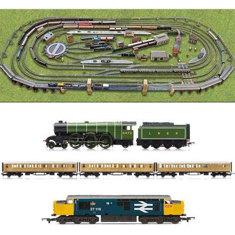 Hornby Digital Train Set Hl12 Large Layout Multi Track With 2 Trains