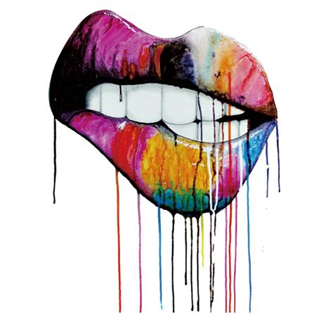 Colorful Lips Patches For Clothing Diy Girl T Shirt Washable Iron On