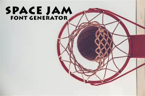 Space Jam Font Generator Fonts Pool