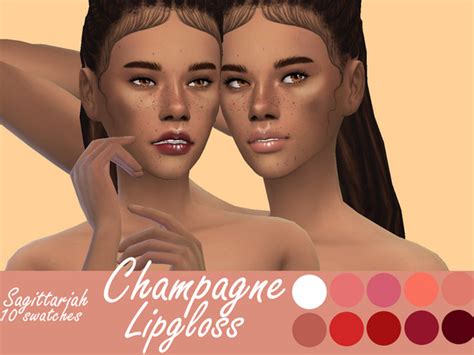 Champagne Lipgloss By Sagittariah At Tsr Sims 4 Updates