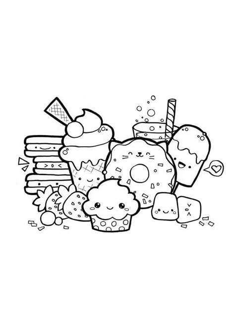 Collection by jason edward young. Kawaii Dessert Coloring Page - Free Printable Coloring ...