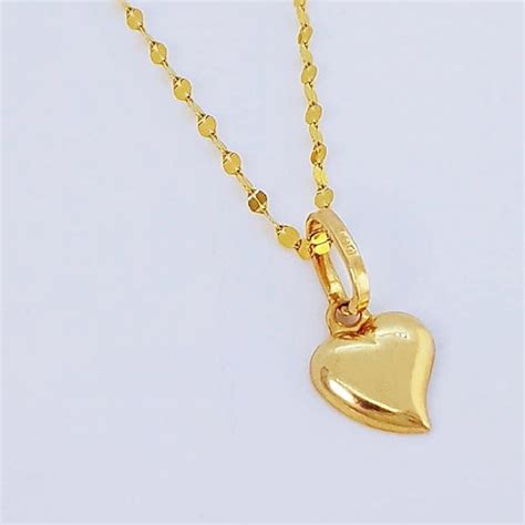 Heart Womens Necklace 18k Gold Znz Jewelry Affordagold