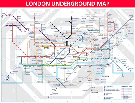 London Underground Map With Tourist Attractions Printable Interior