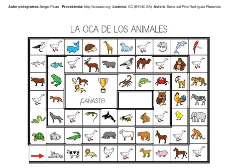 Animales Juego De La Oca