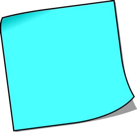 Blank Post It Clipart Blank Sticky Note Clipart Free Transparent