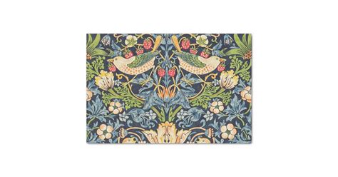 May not wear armor heavier than studded leather William Morris Strawberry Thief Floral Pattern Tissue ...