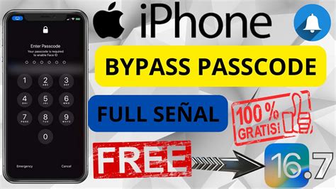 IPHONE BYPASS PASSCODE CON SEÑAL Y FULL NOTIFICACIONES