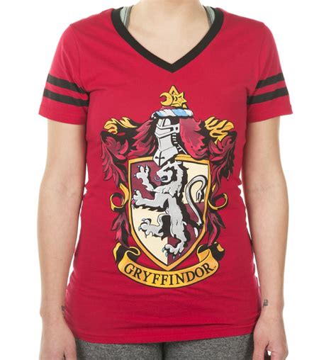 Womens Harry Potter Gryffindor V Neck Varsity T Shirt