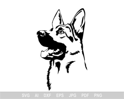 German Shepherd Svg Dog Svg Files For Cricut Animal Dxf Cut Etsy Finland
