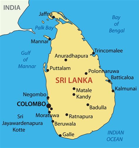 Sri Lanka Map With India