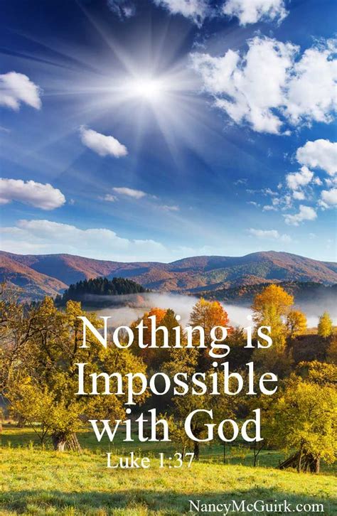 Luke 137 Nothing Is Impossible With God Nancy Mcguirk Bible Teacher