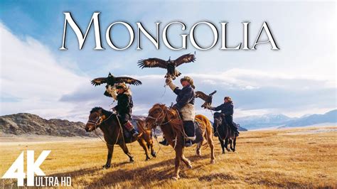 Flying Over Mongolia 4k Video Uhd Scenic Relaxation Film With