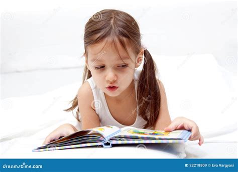 Sweet Little Girl Reading A Book Stock Image Image Of Book Child