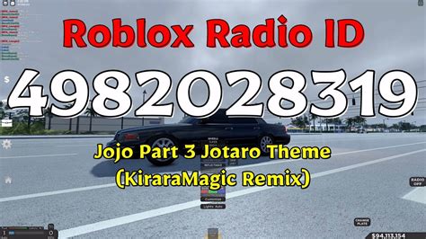 Jojo Part Jotaro Theme Kiraramagic Remix Roblox Code Youtube