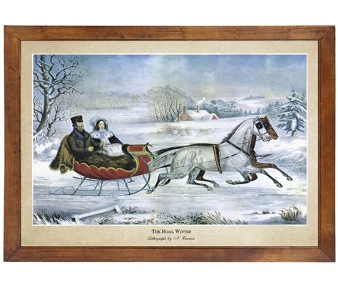 The Road Winter 1853 24x36 Inch Print Reproduced From A Etsy
