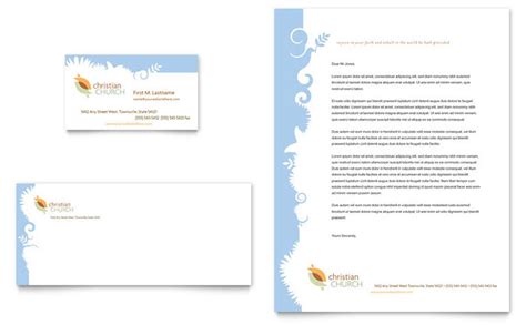Christian Church Business Card And Letterhead Template Word And Publisher