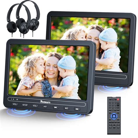 Naviskauto 105 Dual Screen Portable Dvd Player For Car With Built In