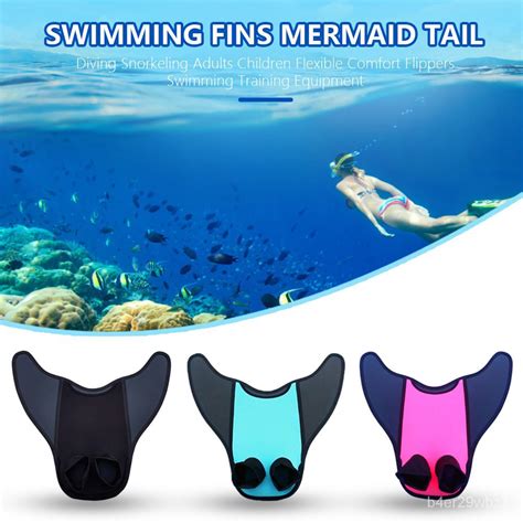 S0gj New Mermaid Swimming Tail Monofin Fins One Piece Flipper Swim Fins