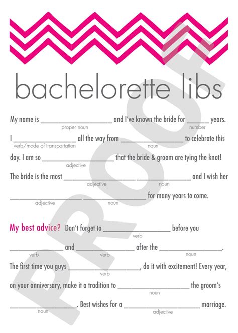 Bachelorette Party Mad Libs Printable Printable Word Searches