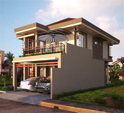 Top Modern Two Story House With Balcony Popular Ideas