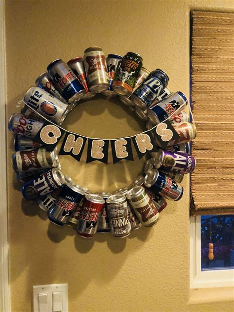 Beer Can Wreath Beer Crafts Diy Diy Beer Easy Crafts To Make Can