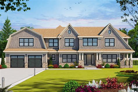 Gorgeous Shingle Style Home Plan With Second Level Master 42578db