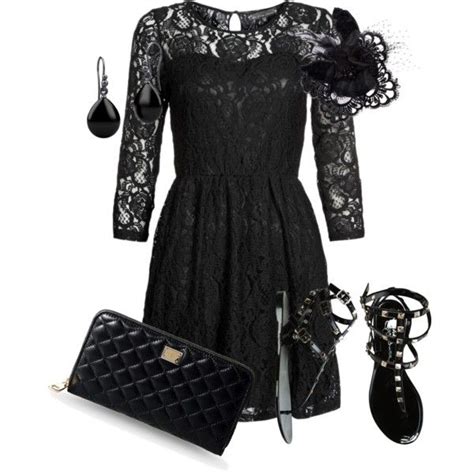 funeral outfit by leilasimplice on polyvore lacy black dress wedding attire for women