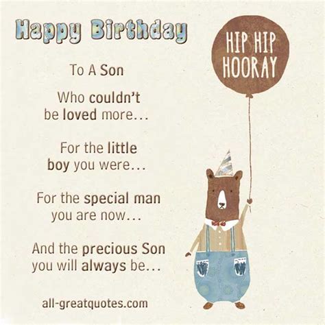Your birthday is coming and you need invitation cards for this 5. Birthday Card For Son Quotes. QuotesGram