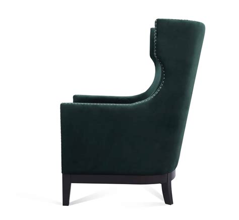 Wilton Emerald Green Velvet Wingback Chair Julian Joseph