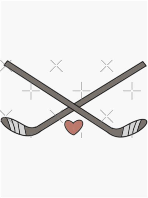 Crossed Hockey Sticks Sticker For Sale By Flimjim123 Redbubble