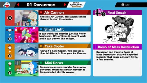 Ssblwtt Doraemon Moveset By Disney08 On Deviantart