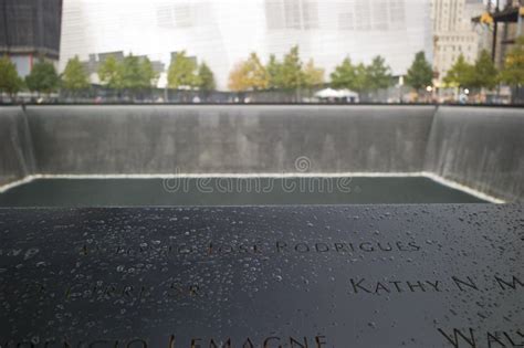 Reflecting Pool At National September 11 Memorial Editorial Stock Image