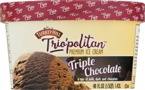 Turkey Hill Trio Politan Triple Chocolate Ice Cream Tub 48 Oz Fry