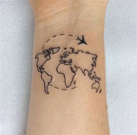 Tatuagem mapa mundi Tatuagem Inspiração para tatuagem Tatuagem pequena