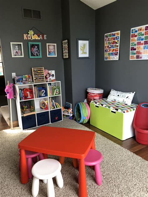 Colorful Playroom Simple Organized Playroom Colorful Playroom