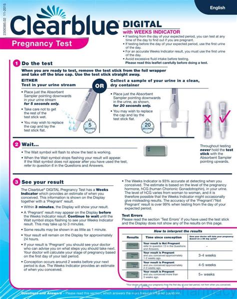 Clearblue Pregnancy Test With Weeks Indicator Digital Tests Dock Pharmacy