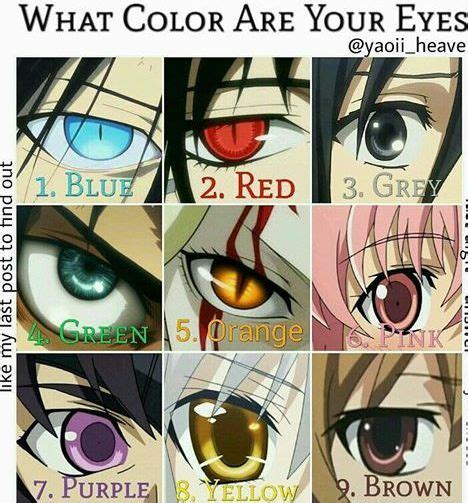 Anime Eye Color Meaning Quiz Anime Eyes Anime Fan Art 16902948