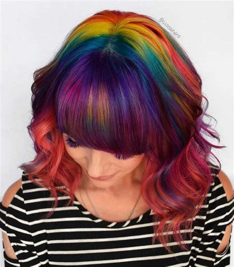 Rainbow Bangs Are The Newest Rainbow Hair Trend