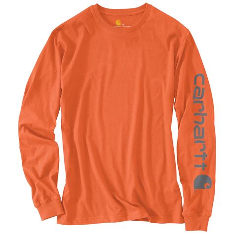 Carhartt Mens Long Sleeve Graphic Logo T Shirt 667776 Shirts At