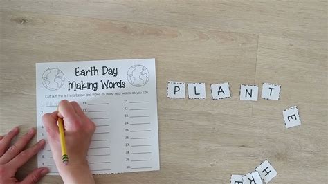 Earth Day Word Search Kindergarten Unit Study Printables Homeschool