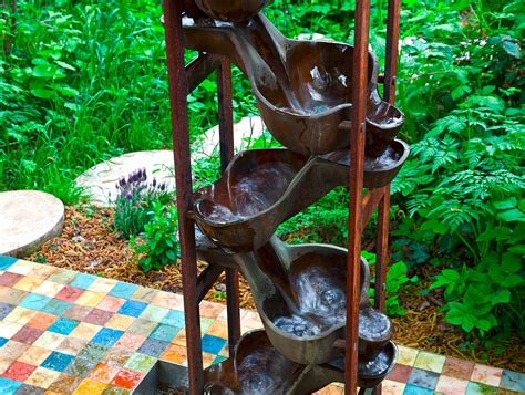 Vortex garten & haus martinus mathildenhöhe. Copper Flowform "Glonn" by John Wilkes at the Vortex ...