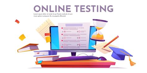 Free Vector Online Testing Banner