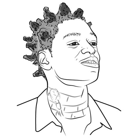 Kodak Black Coloring Pages Black And White Xcolorings