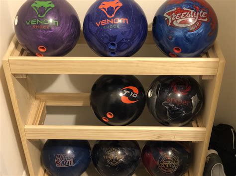 New Ball Rack And New Balls Shock And Freestyle Rush The Bowling Closet Is Shaping Up Nicely