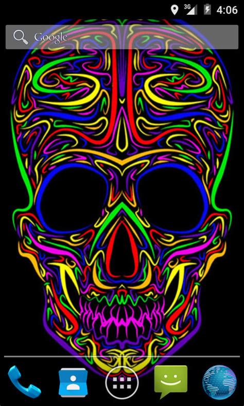 Colorful Skull Live Wallpaper Android App Free Apk By Andapplique