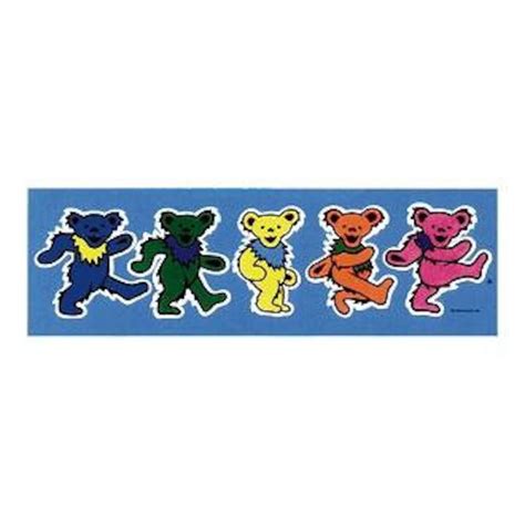 Grateful Dead Dancing Bear Sticker Dancing Bear Bumper Etsy