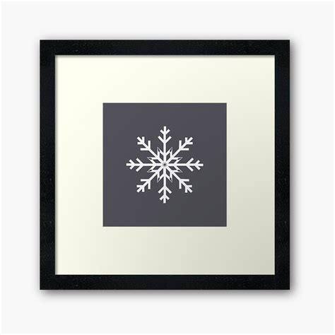 A White Snowflake Framed Art Print