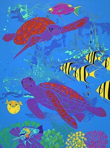 Sea Life Art Print Turtle Art Large 16 X