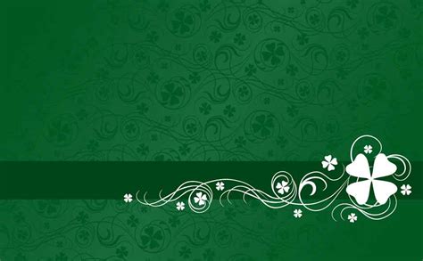 Shamrock On Green Abstract Pattern Free Ppt Backgrounds For Your